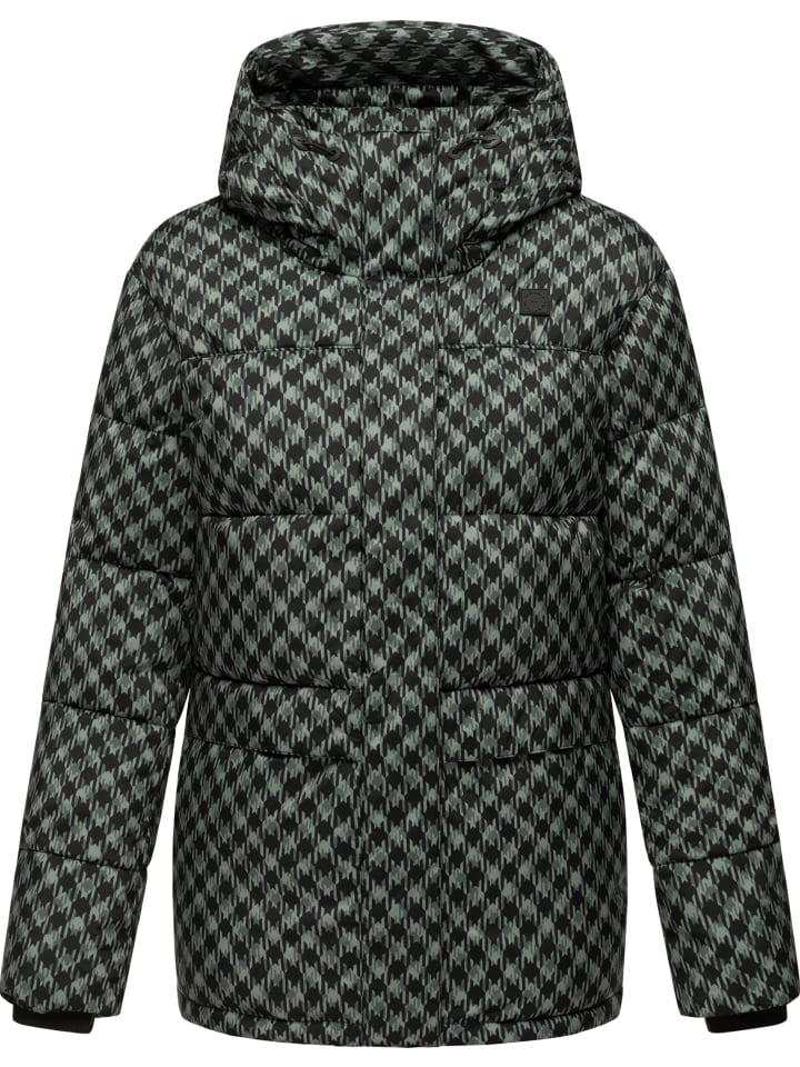 

Пуховик ragwear Wikesh Print, цвет dusty green