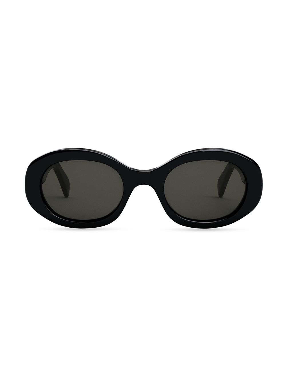 цена Овальные солнцезащитные очки Triomphe 52MM CELINE, черный