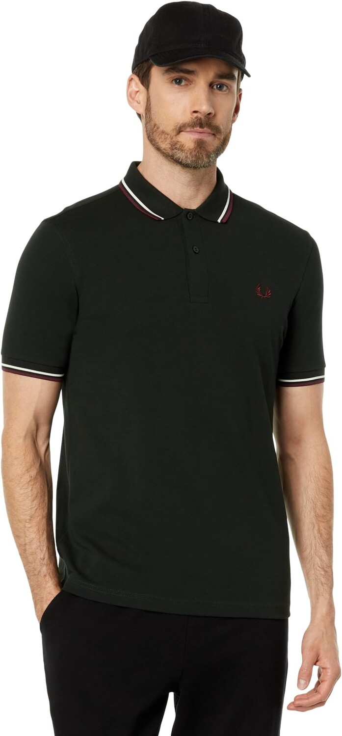 

Рубашка-поло Twin Tipped Shirt Fred Perry, цвет Night Green