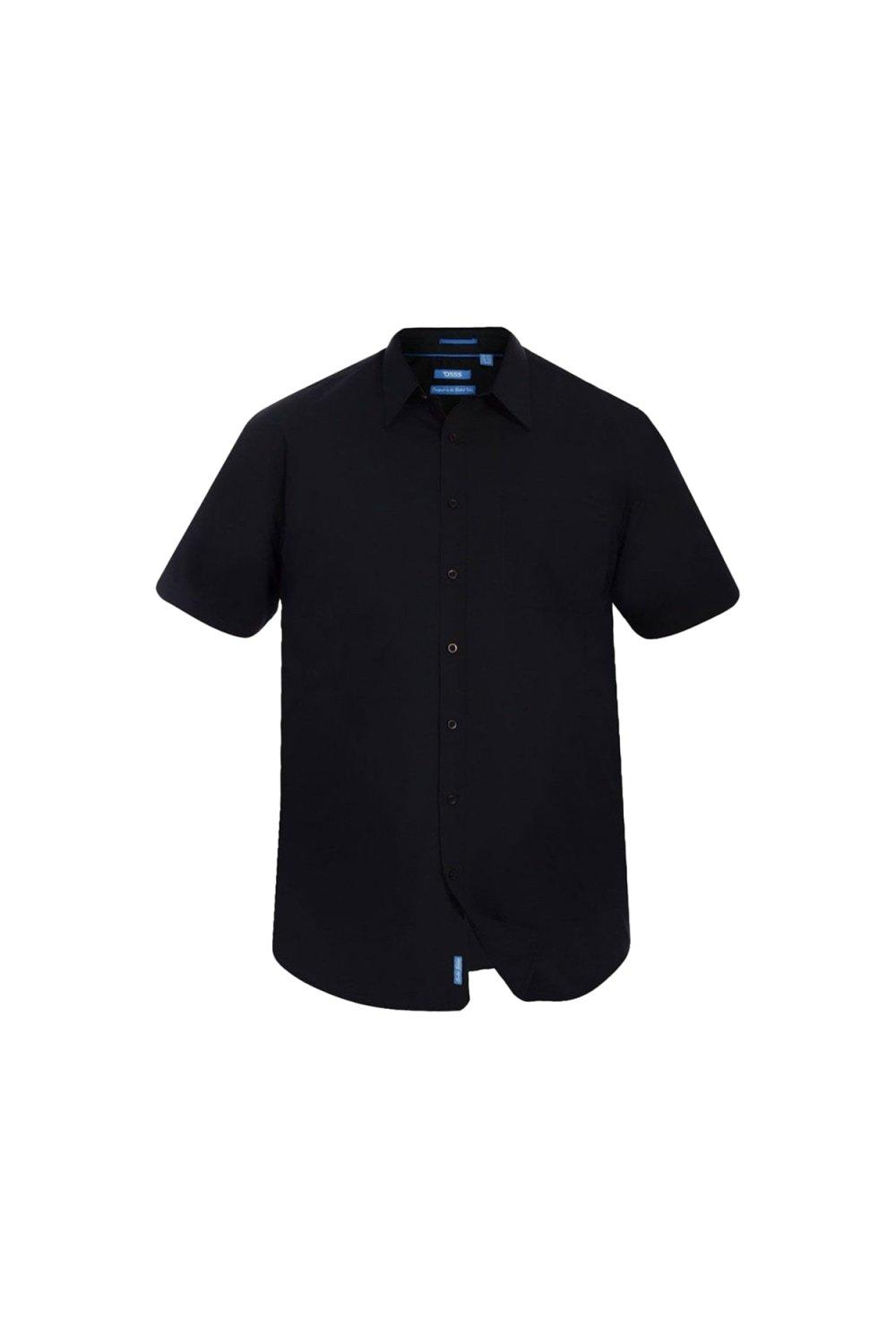 Классическая стандартная рубашка Aeron Kingsize с короткими рукавами Duke Clothing, черный
