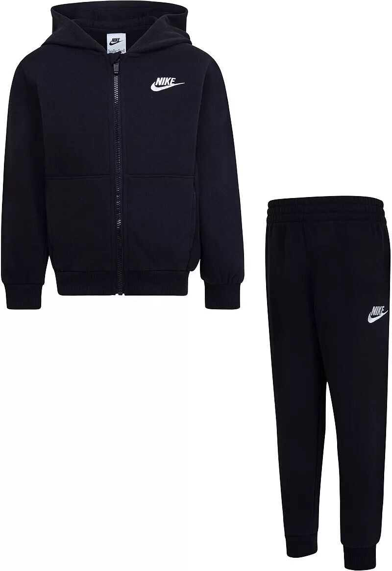 

Флисовый комплект с молнией во всю длину Nike Little Girls Club, черный