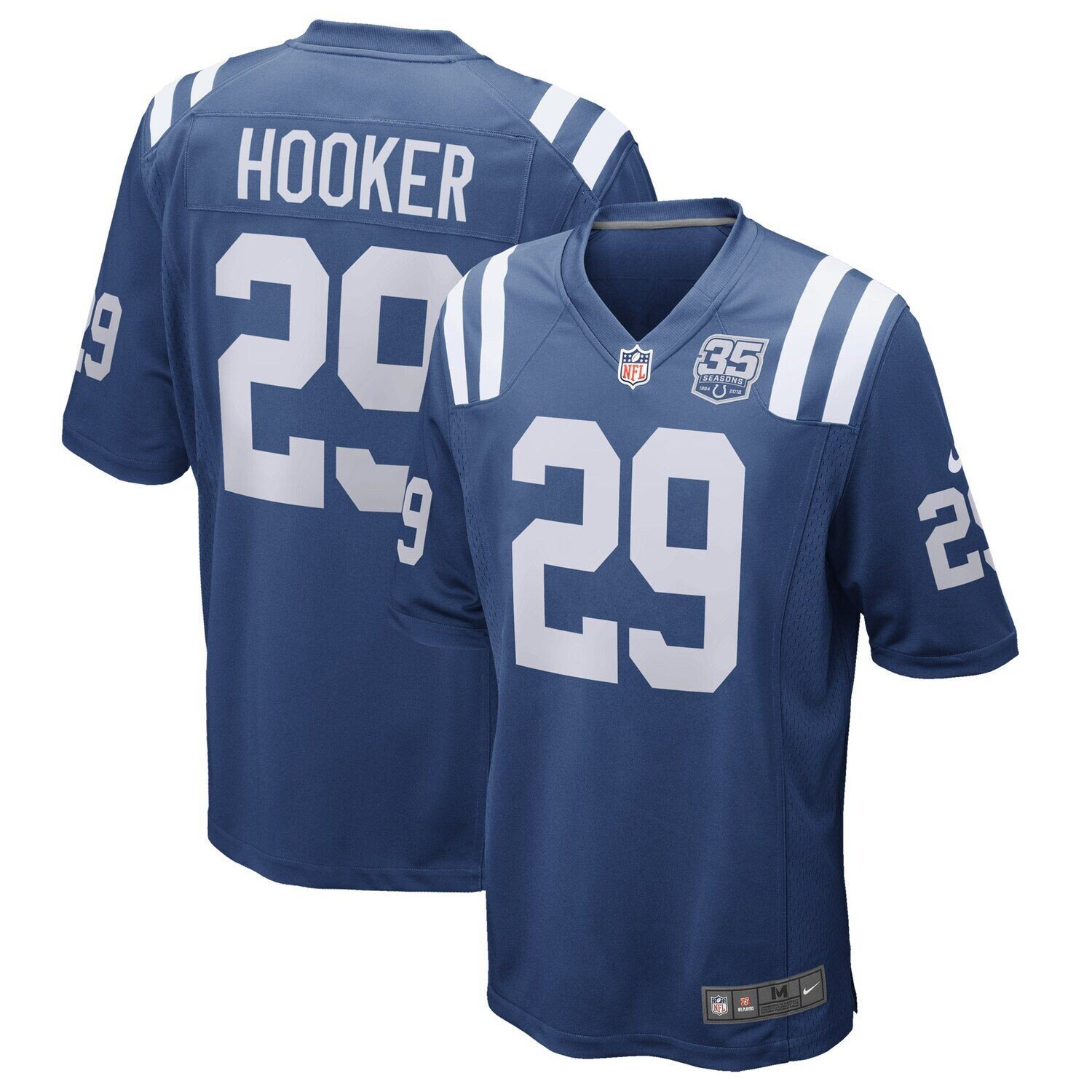 

Мужская игровая майка Malik Hooker Royal Indianapolis Colts 35-го сезона Nike