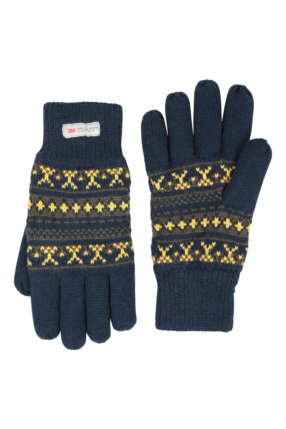 

Thinsulate Fairisle Gloves Трикотажные теплые зимние варежки Mountain Warehouse, синий