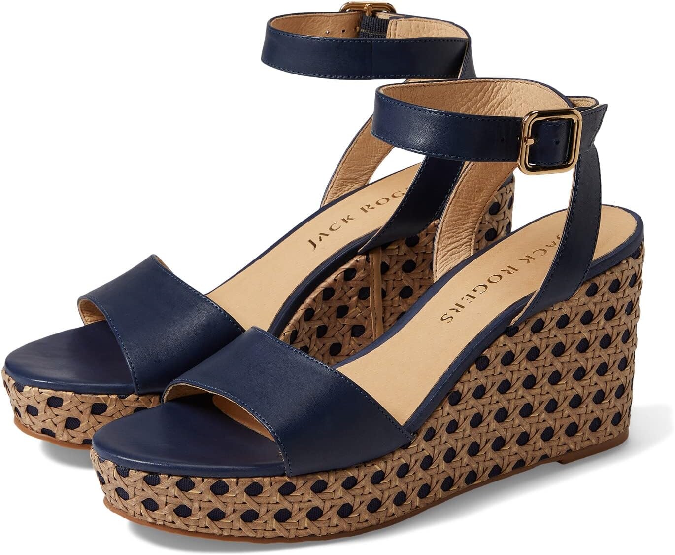 

Босоножки Merrain Caning Wedge Jack Rogers, цвет Midnight
