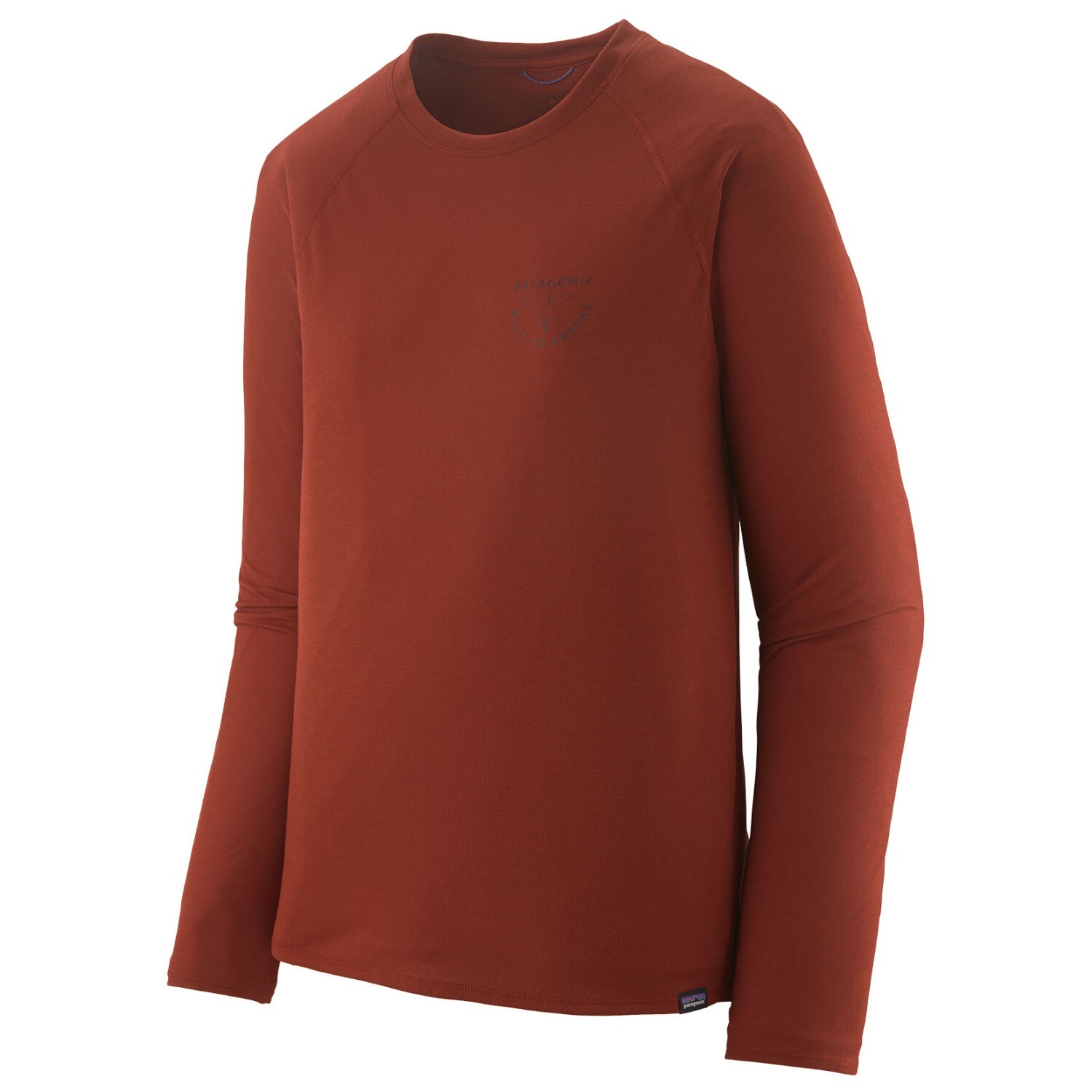 

Функциональная рубашка Patagonia L/S Cap Cool Trail Graphic Shirt, цвет Forge Mark Crest/Mangrove Red