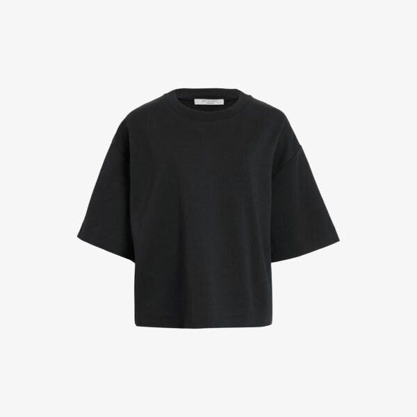 

Футболка свободного кроя Tillie из органического хлопка с короткими рукавами и эластичным волокном Allsaints, черный