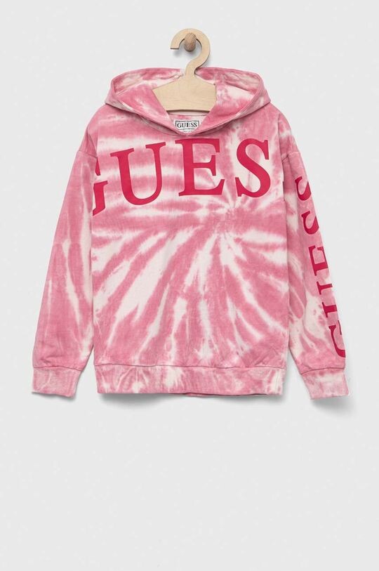 

Детская хлопковая толстовка Guess, розовый