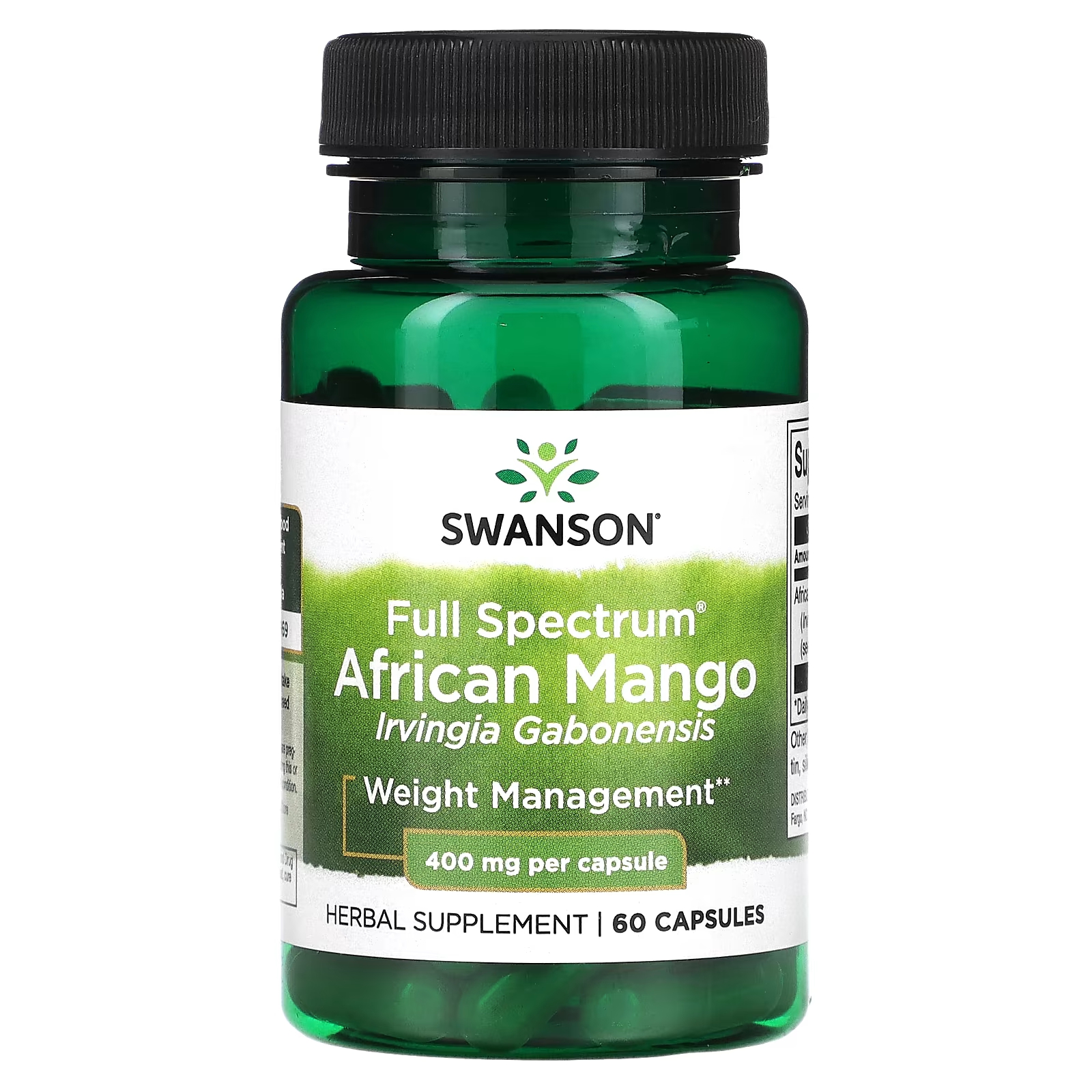 цена Пищевая добавка Swanson африканское манго полного спектра действия, 60 капсул