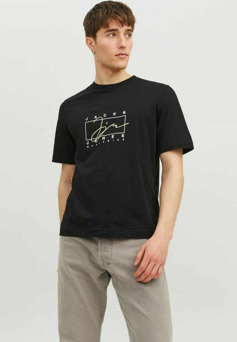 

Футболка с принтом Jack & Jones, черный