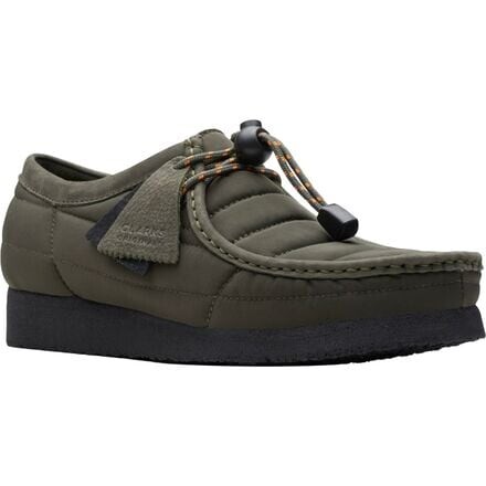 

Стеганые ботинки Wallabee мужские Clarks, цвет Khaki Quilted
