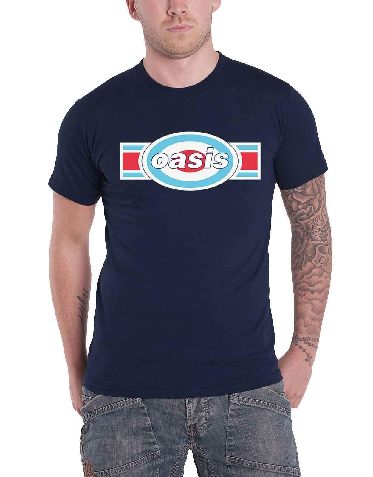 Продолговатая футболка с логотипом Target Oasis, темно-синий
