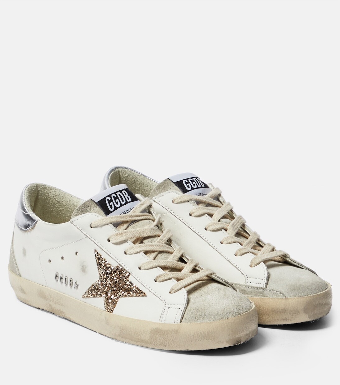 

Кеды Super-Star из кожи с декором Golden Goose, разноцветный
