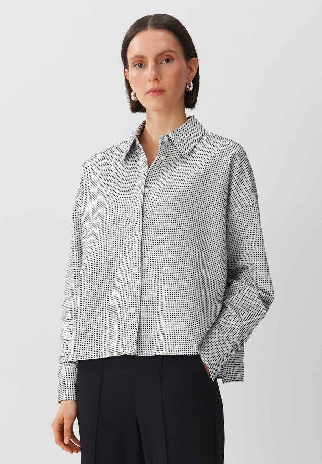 Блузка-рубашка LANGARM ZOPPA STRUCTURE someday., цвет black