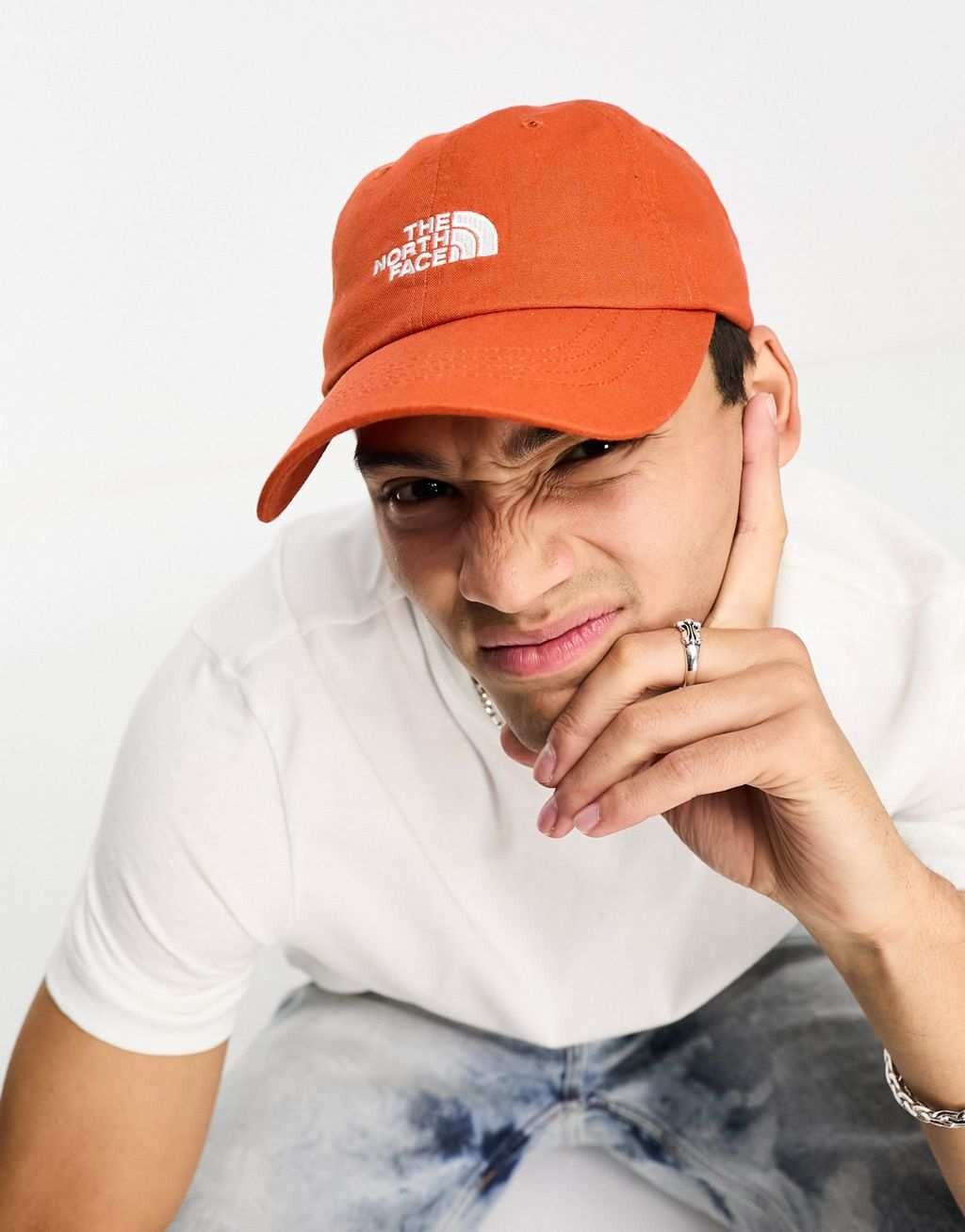 

Ржавая хлопковая кепка The North Face Norm