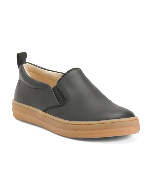 

Кожаные слипоны Prato (Toddler, Little Kid, Big Kid) Naturino, черный