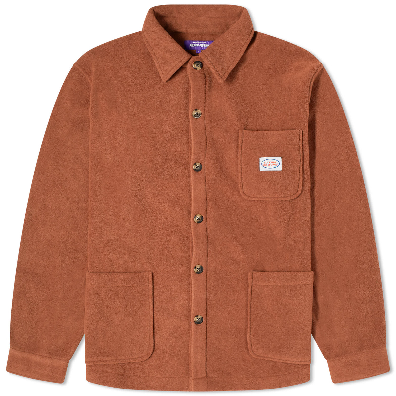 

Рубашка F**king Awesome Polar Fleece Overshirt, коричневый