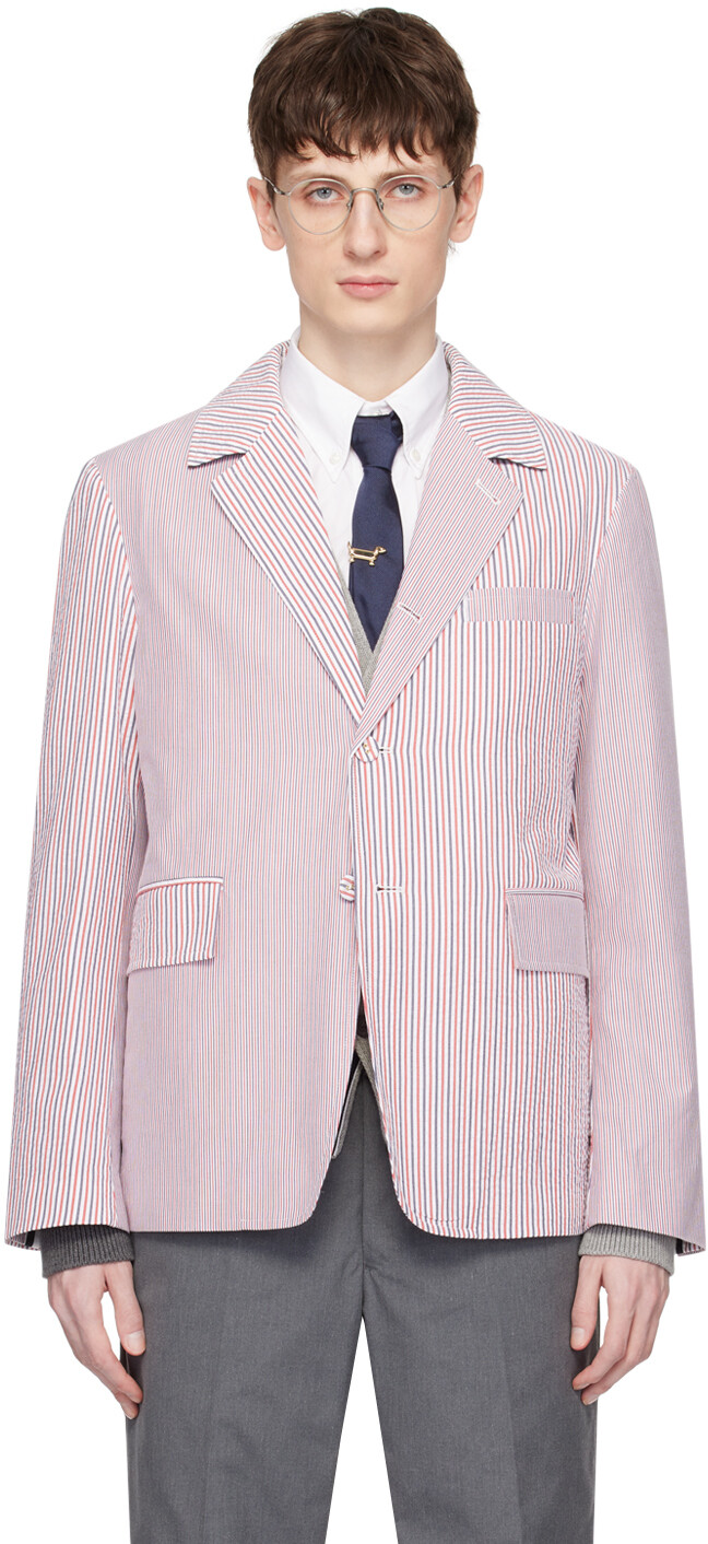 

Разноцветный пиджак свободного кроя Thom Browne