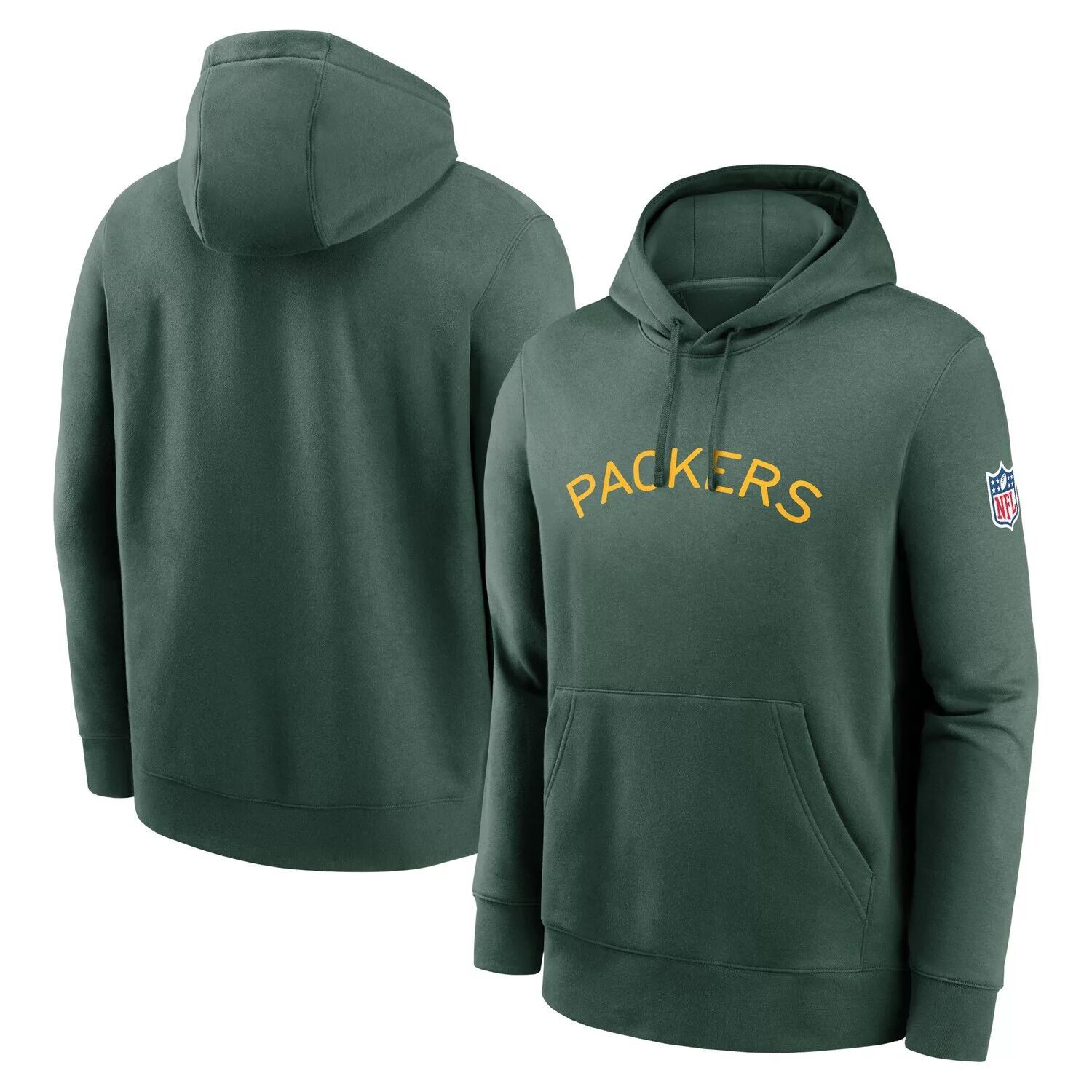

Мужской зеленый пуловер с капюшоном Green Bay Packers 2023 Sideline Club Alternate Tri-Blend Nike