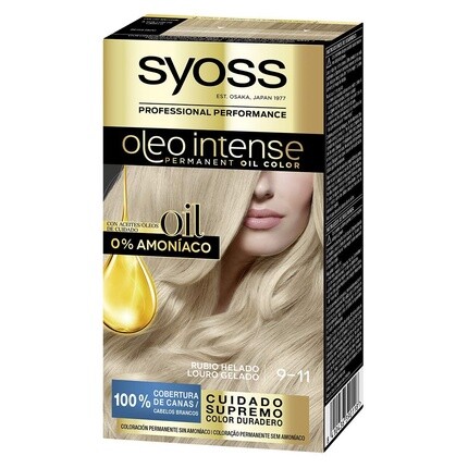 

Стойкая краска для волос Oleo Intense 9-11 Ледяной блондин, Syoss