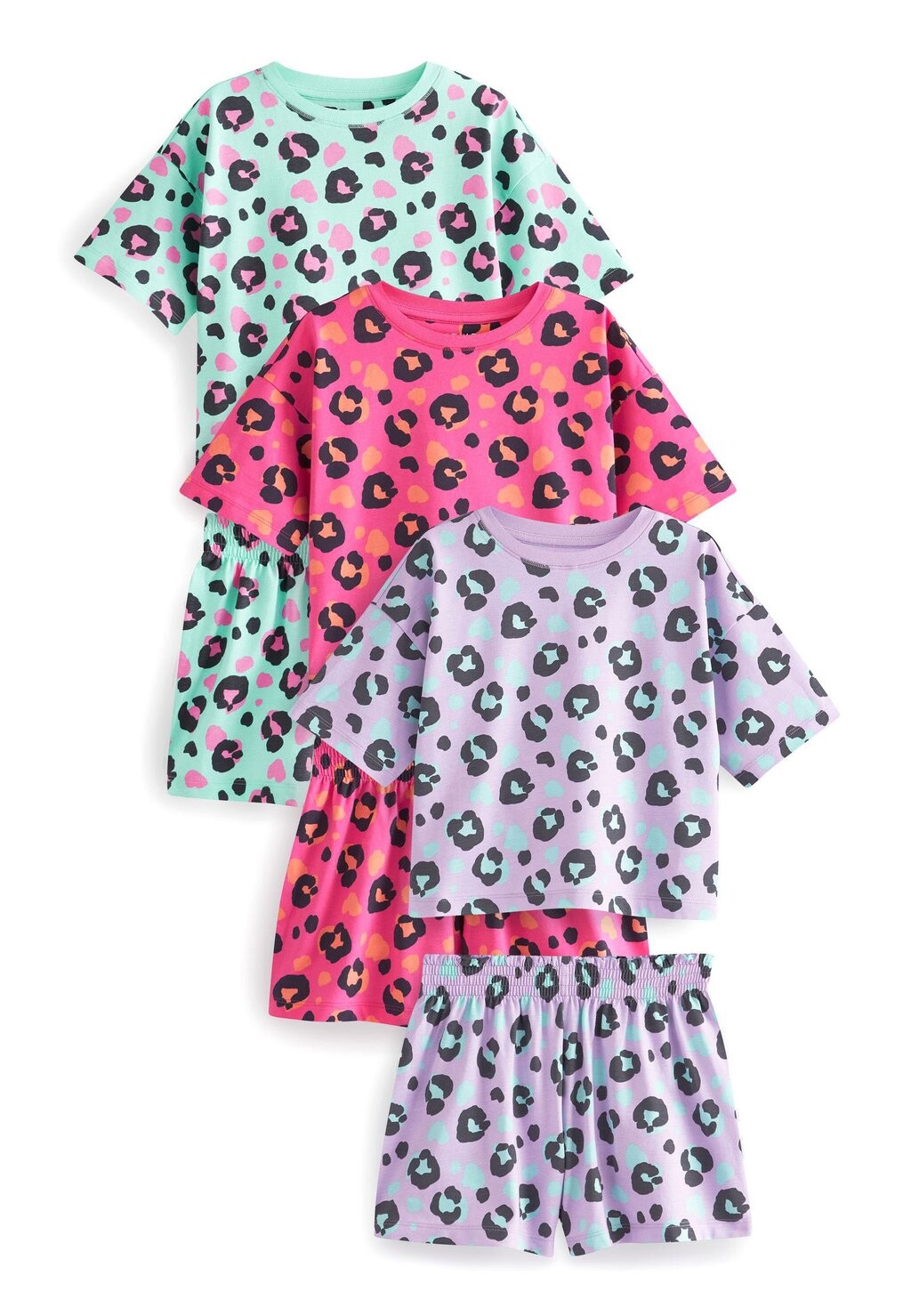 

Пижамы 3 Pack Set Next, цвет turquoise blue pink lilac purple animal