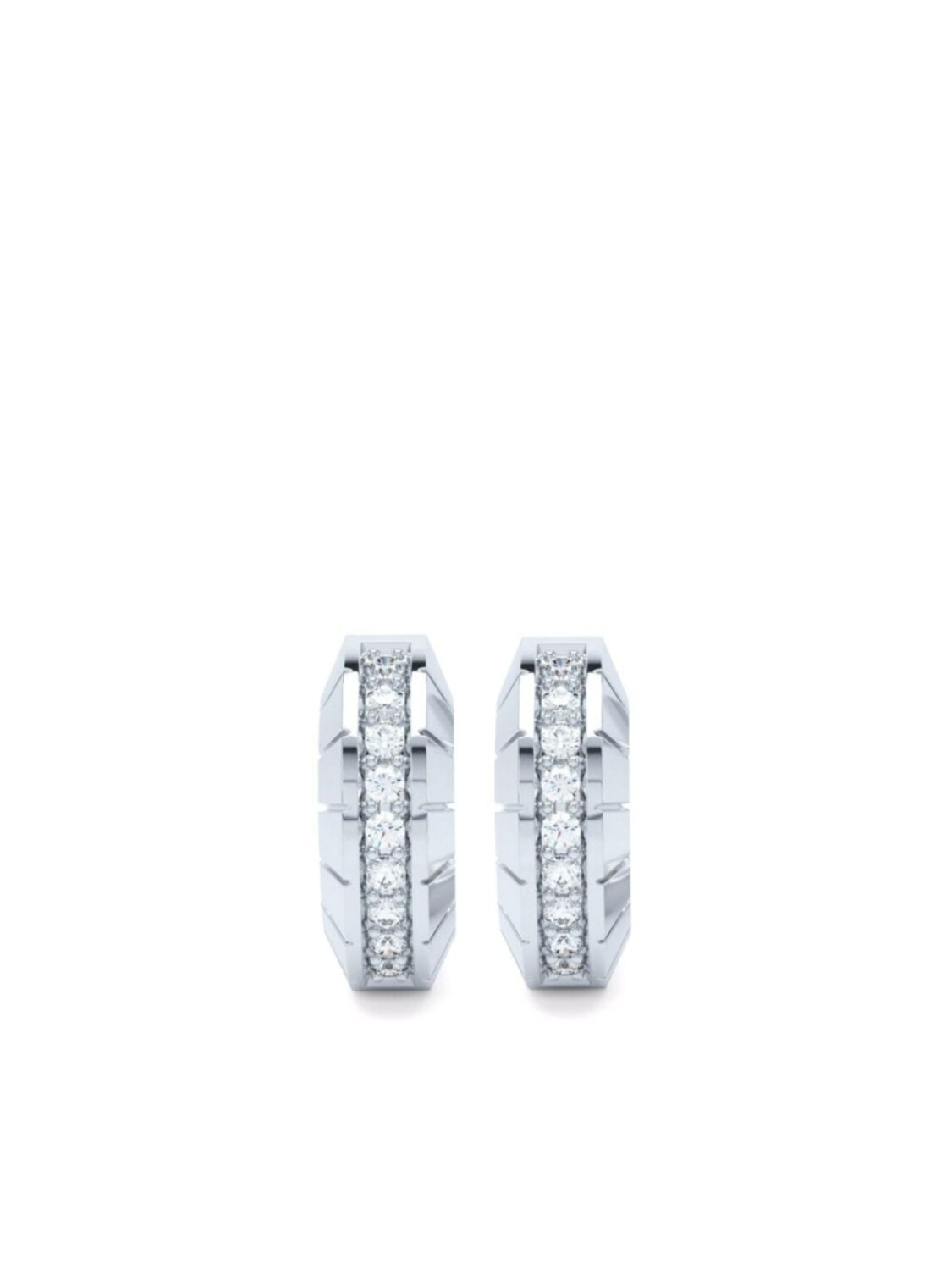 

Серьги с бриллиантами Eternity из 18-каратного белого золота LOEV, белый