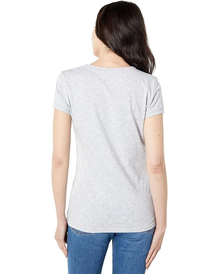 

Футболка U.S. POLO ASSN. Dot V-Neck Tee, цвет Light Grey Heather