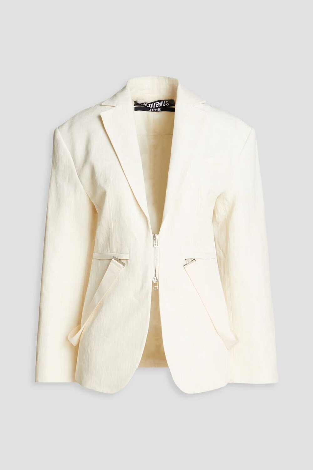 

Блейзер Filu из смесового льна Jacquemus, экрю