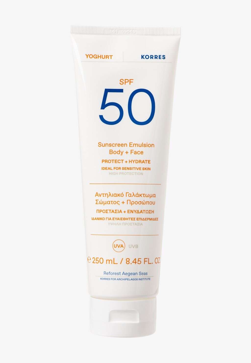 

Солнцезащитный крем Yogurt Sunscreen Emulsion Body + Face Spf50 KORRES