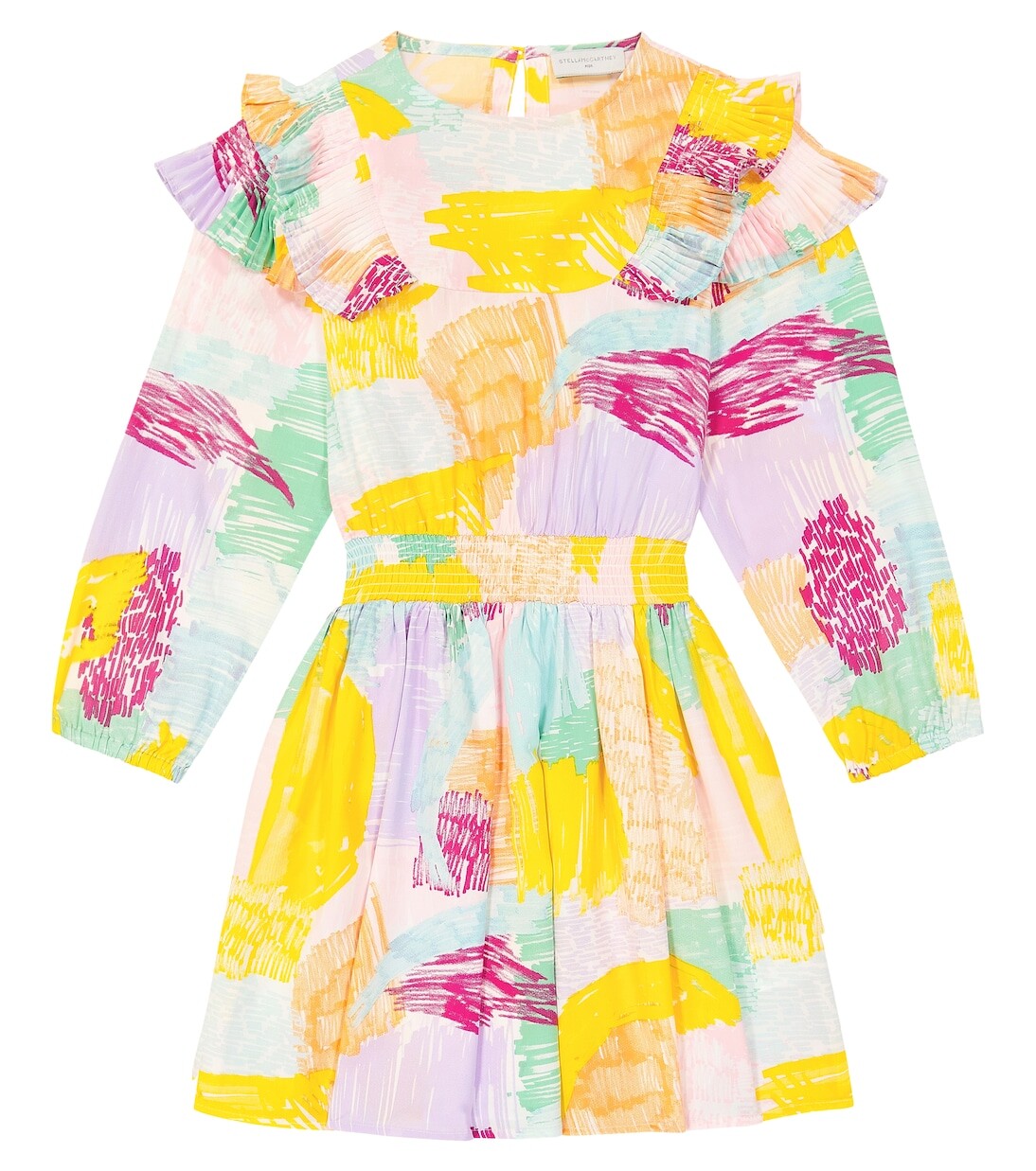 

Платье с принтом и оборками Stella Mccartney Kids, мультиколор