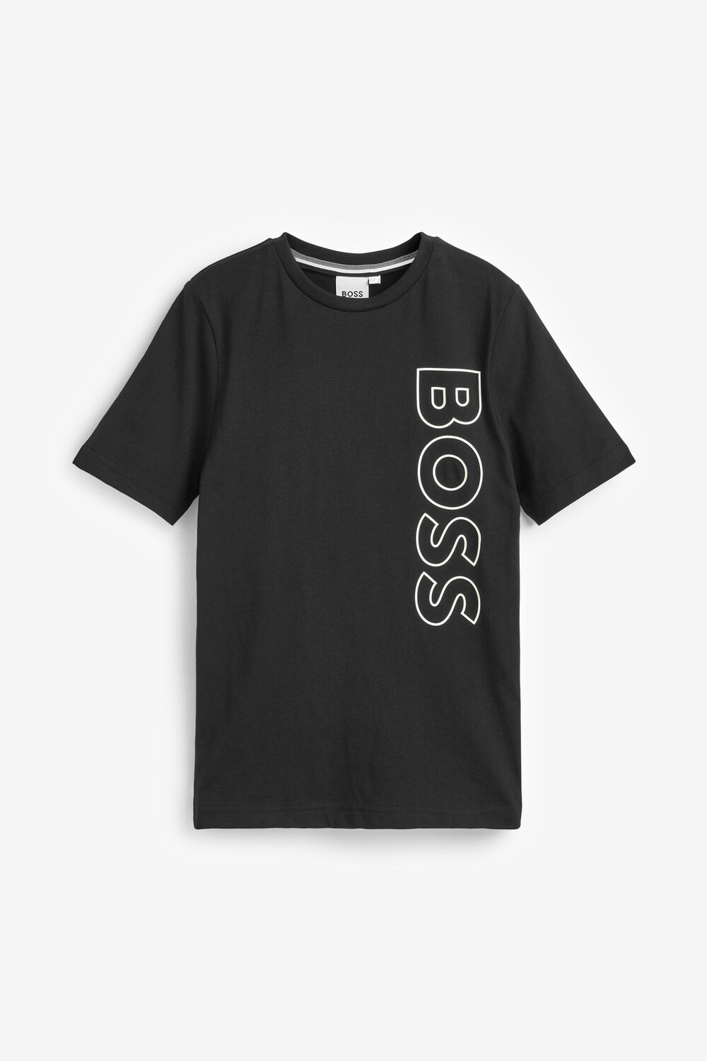 

Черная футболка с вертикальным логотипом BOSS, черный