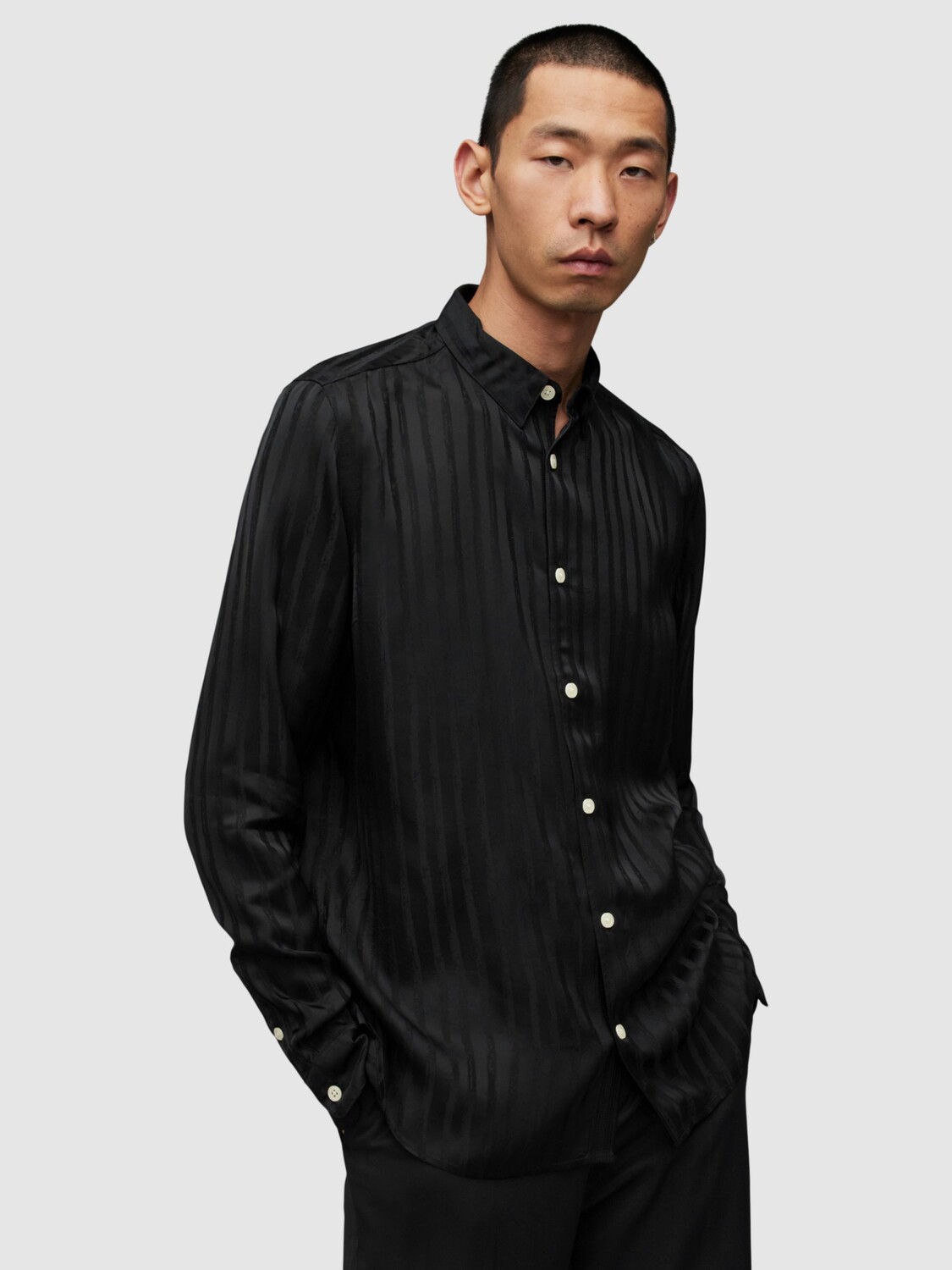 

Рубашка с длинным рукавом Аурига AllSaints, черный