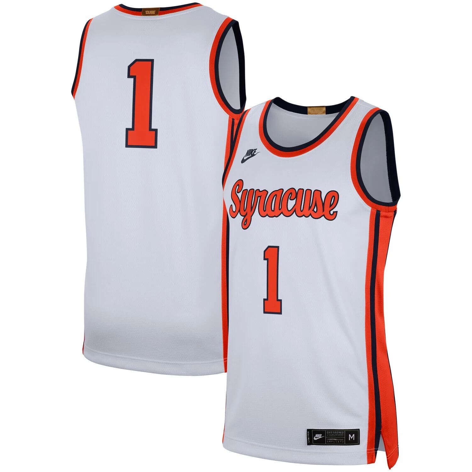 

Мужское джерси #1 белого цвета Syracuse Orange Retro Limited Nike, Белый