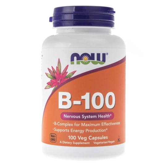 Биологически активная добавка Витамин B-100 Now Foods, 100 капсул биологически активная добавка now better stevia 100 шт