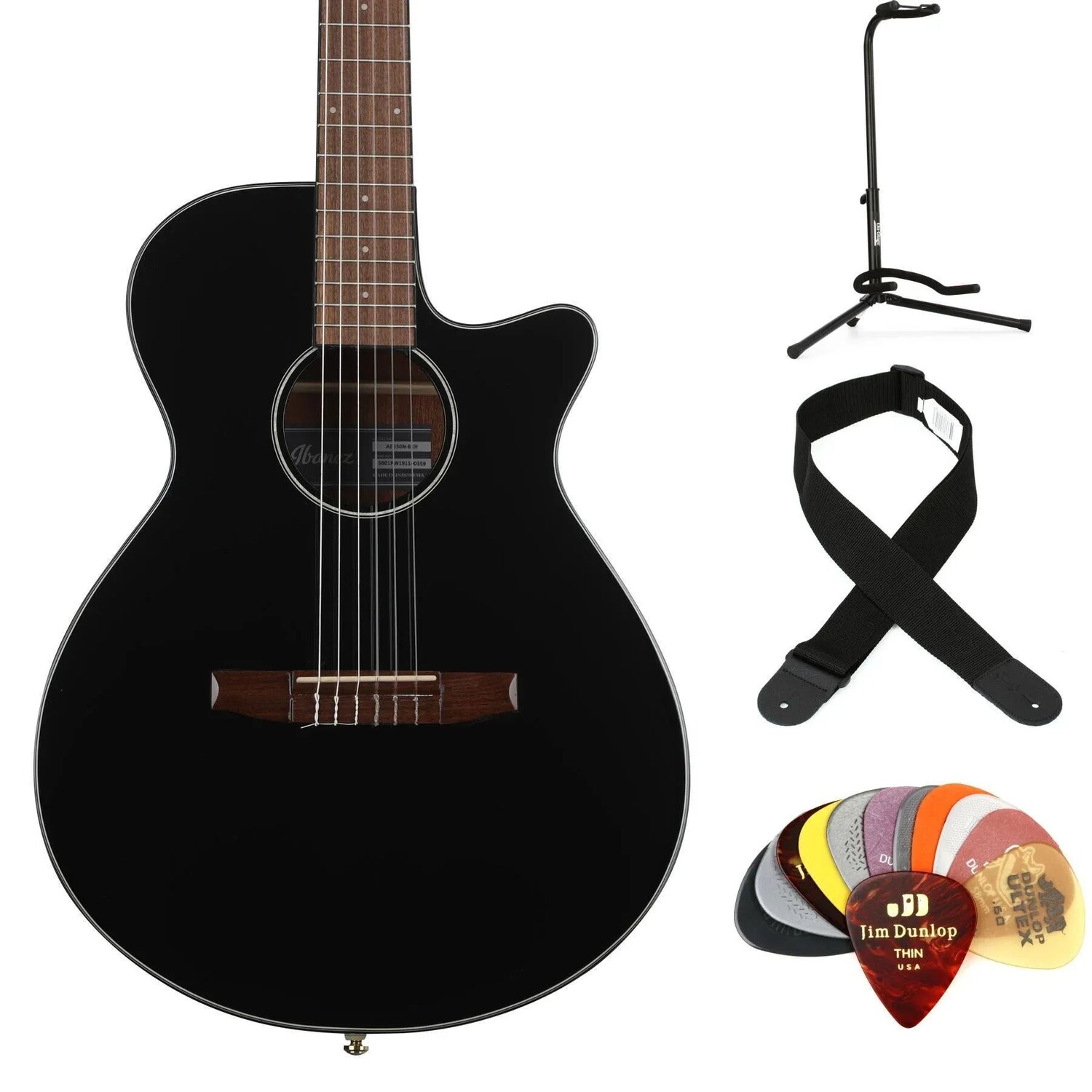 

Комплект предметов для акустической электрогитары Ibanez AEG50N — черный глянцевый цвет