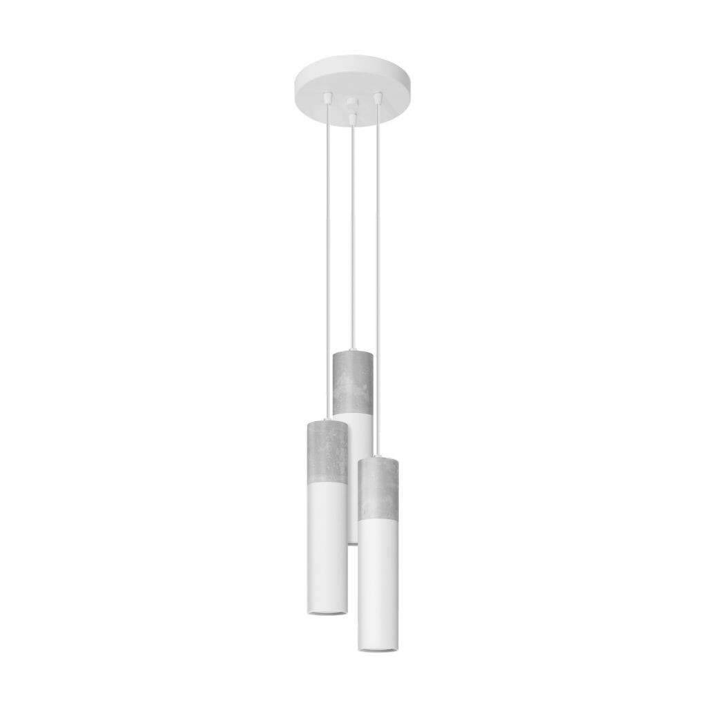

Подвесной светильник BORGIO 3P белый 3хGU10 40Вт сталь, бетон 110х20х20см Sollux Lighting