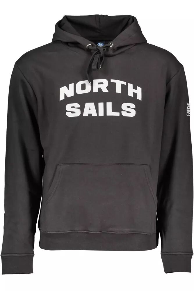 

Мужская гладкая толстовка с капюшоном и принтом North Sails, черный