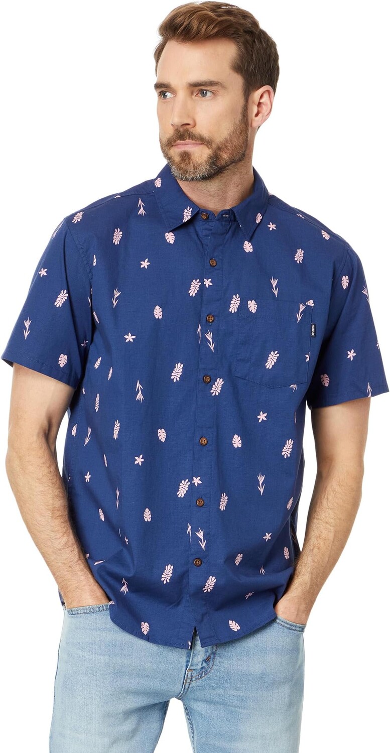 

Рубашка One & Only Lido Stretch Short Sleeve Woven Hurley, цвет Blue Void