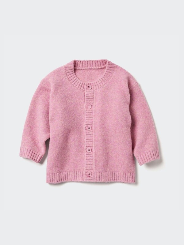 

Кардиган из пряжи-суфле Uniqlo, розовый