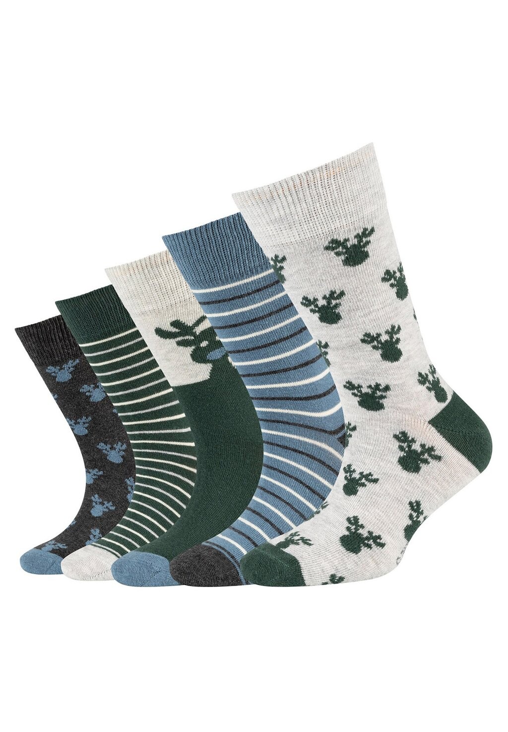 

Носки 5 PACK camano, цвет jungle green
