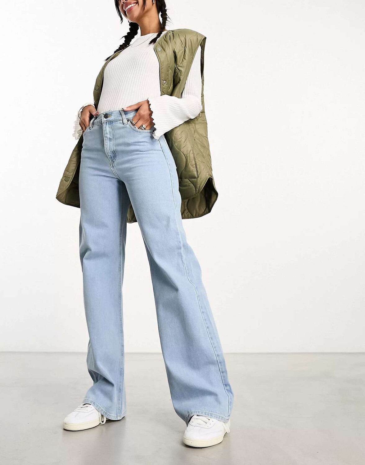 

Светло-голубые широкие джинсы с завышенной талией InWear In Wear