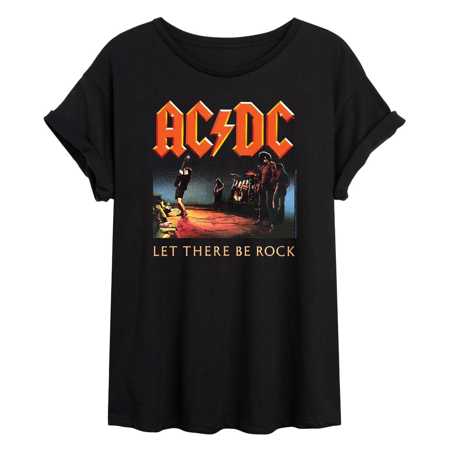 Детская футболка AC/DC с струящимся рисунком Let There Be Rock Licensed Character рубашка с надписью ac dc black in black let be rock