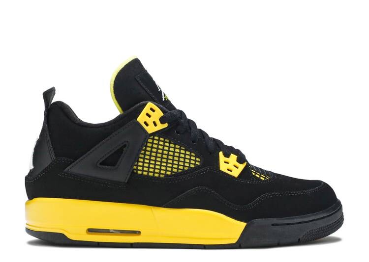 

Кроссовки AIR JORDAN 4 RETRO GS 'THUNDER' 2012, черный