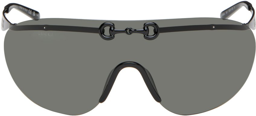 Черные солнцезащитные очки Horsebit Gucci