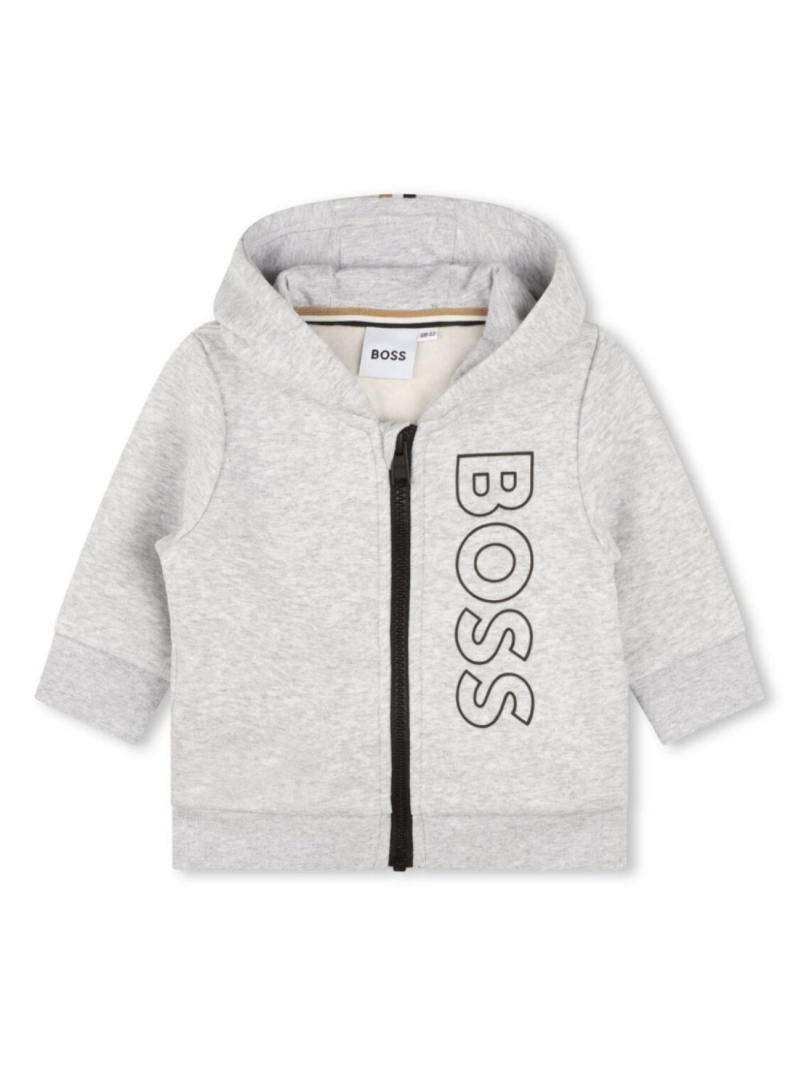 

BOSS Kidswear logo-print hooded jacket, серый
