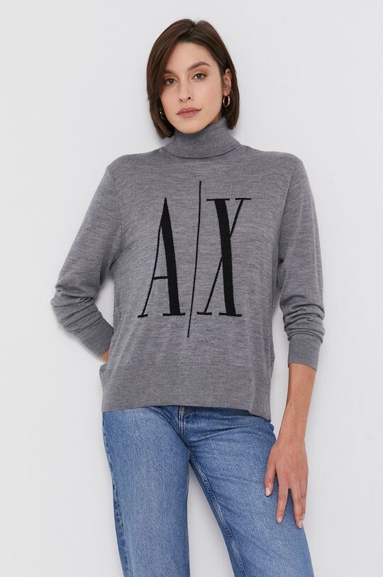 

Шерстяной свитер Armani Exchange, серый