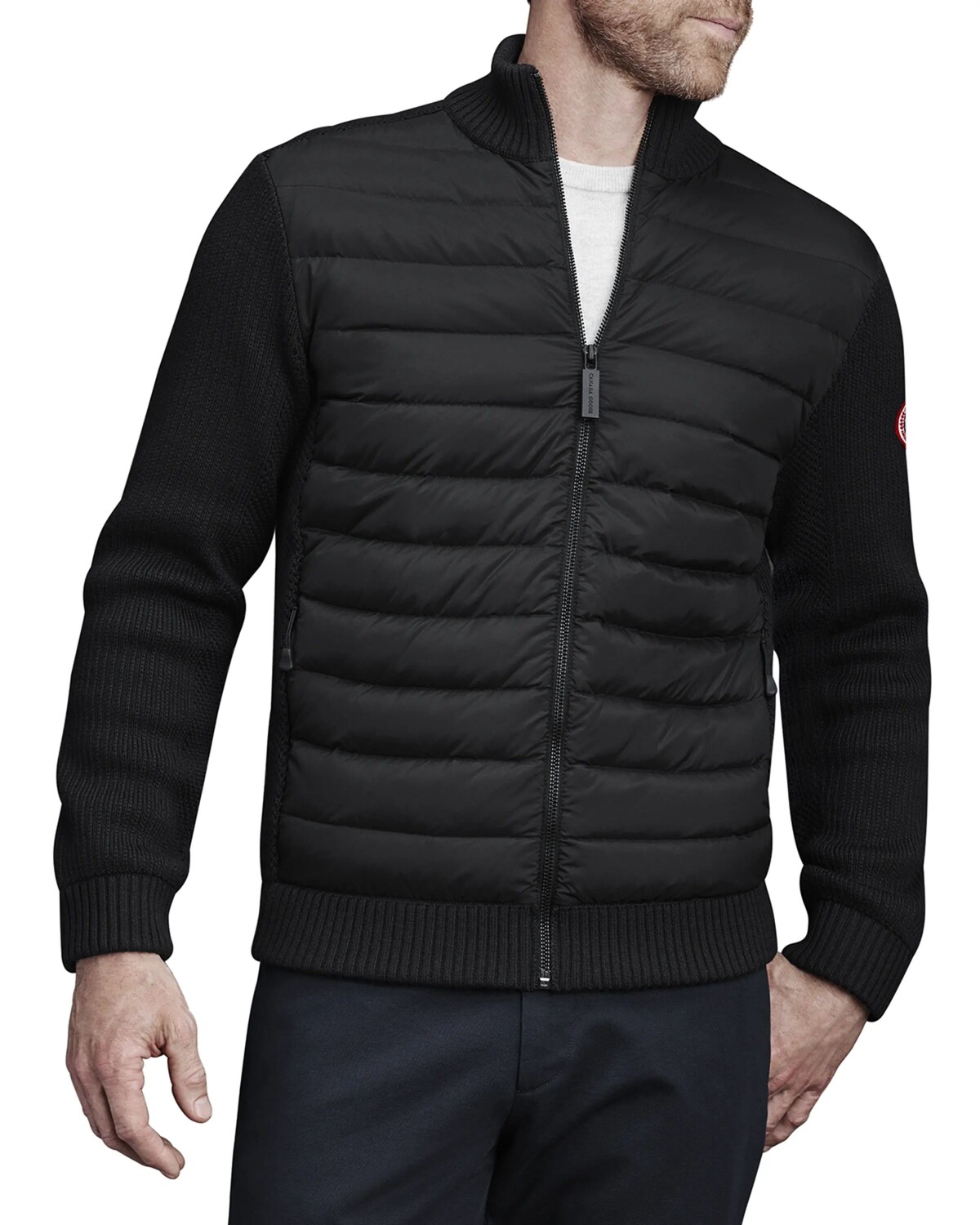 

Мужская гибридная трикотажная куртка Canada Goose, черный
