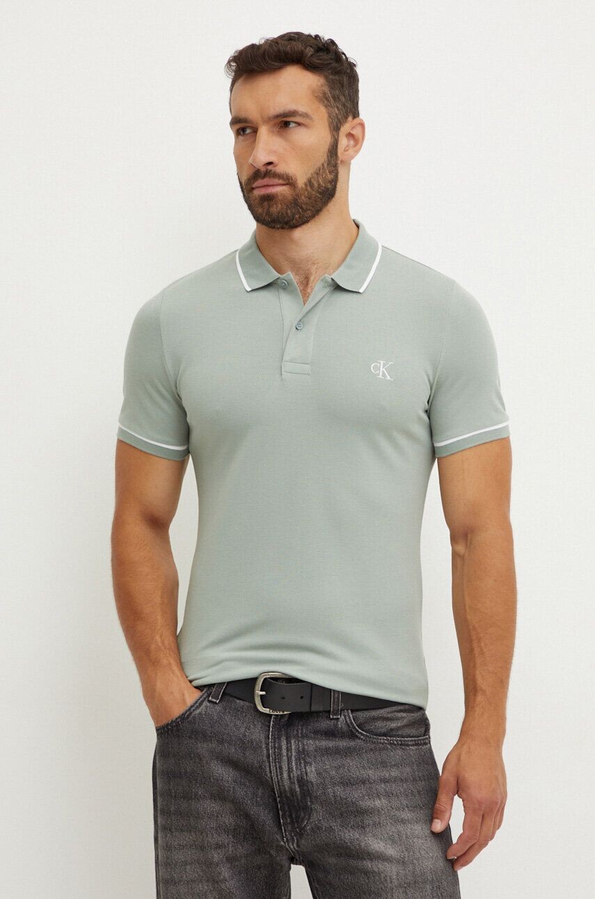 

Поло Calvin Klein Jeans, серый