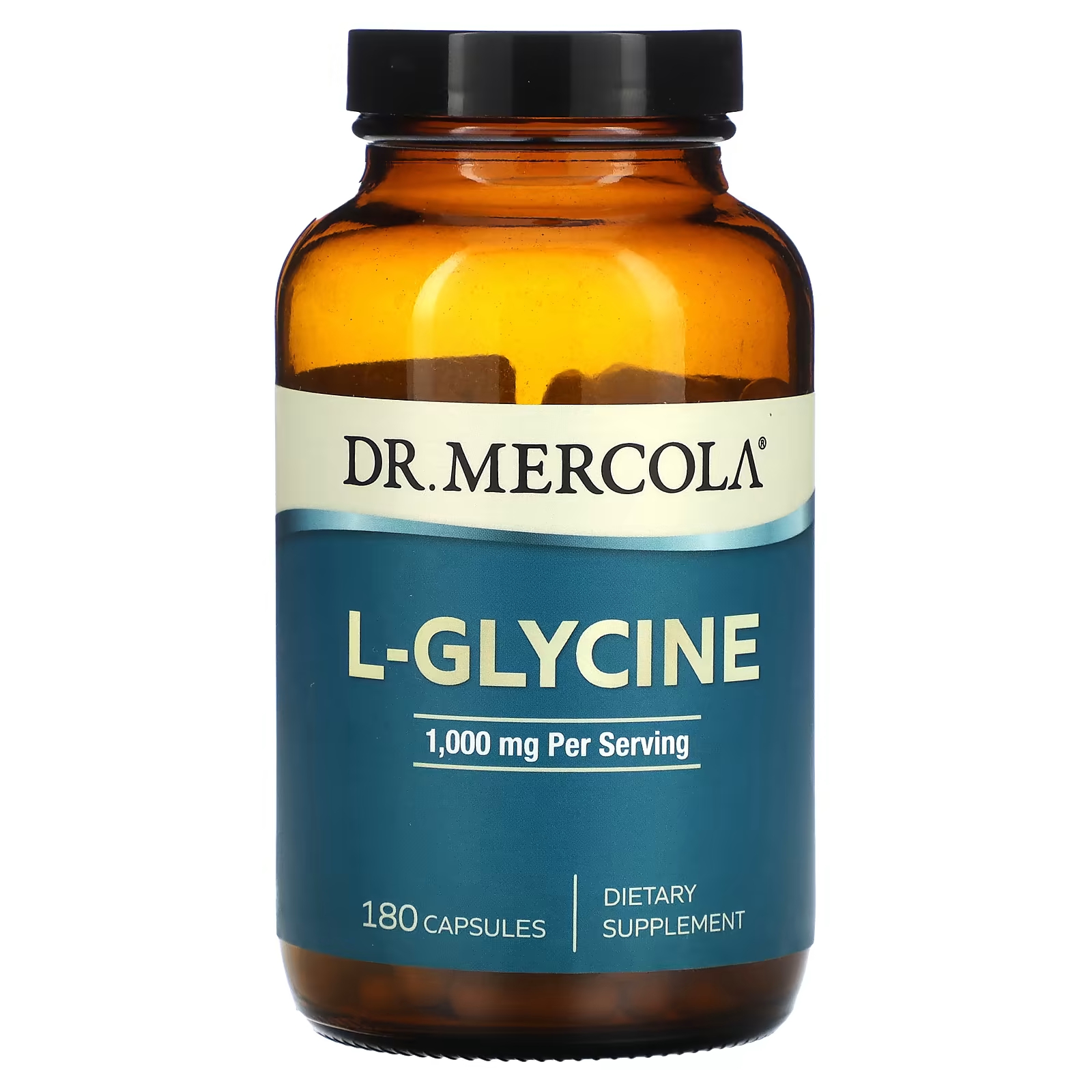 L-глицин Dr.Mercola 1000 мг, 180 капсул dr mercola l глицин 500 мг 180 капсул