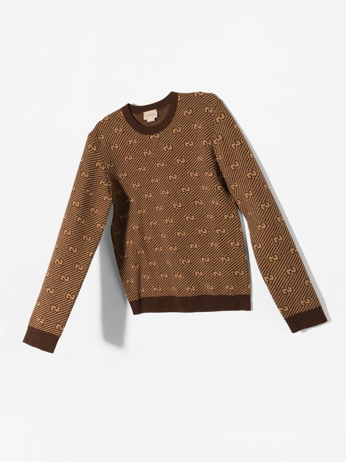 

Gucci Kids джемпер с логотипом GG, коричневый