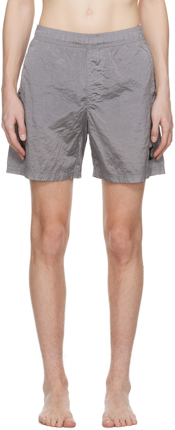 

Серые шорты для плавания с нашивками Stone Island